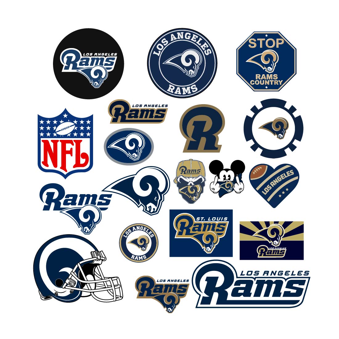 Los Angeles Rams Vector logo Svg preview image.