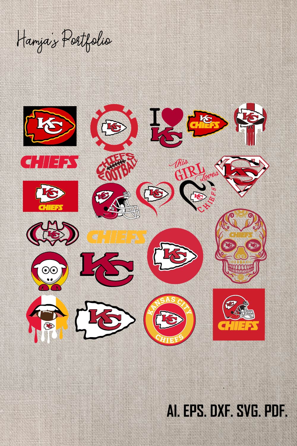 Kansas City Chiefs Vector logo svg pinterest preview image.