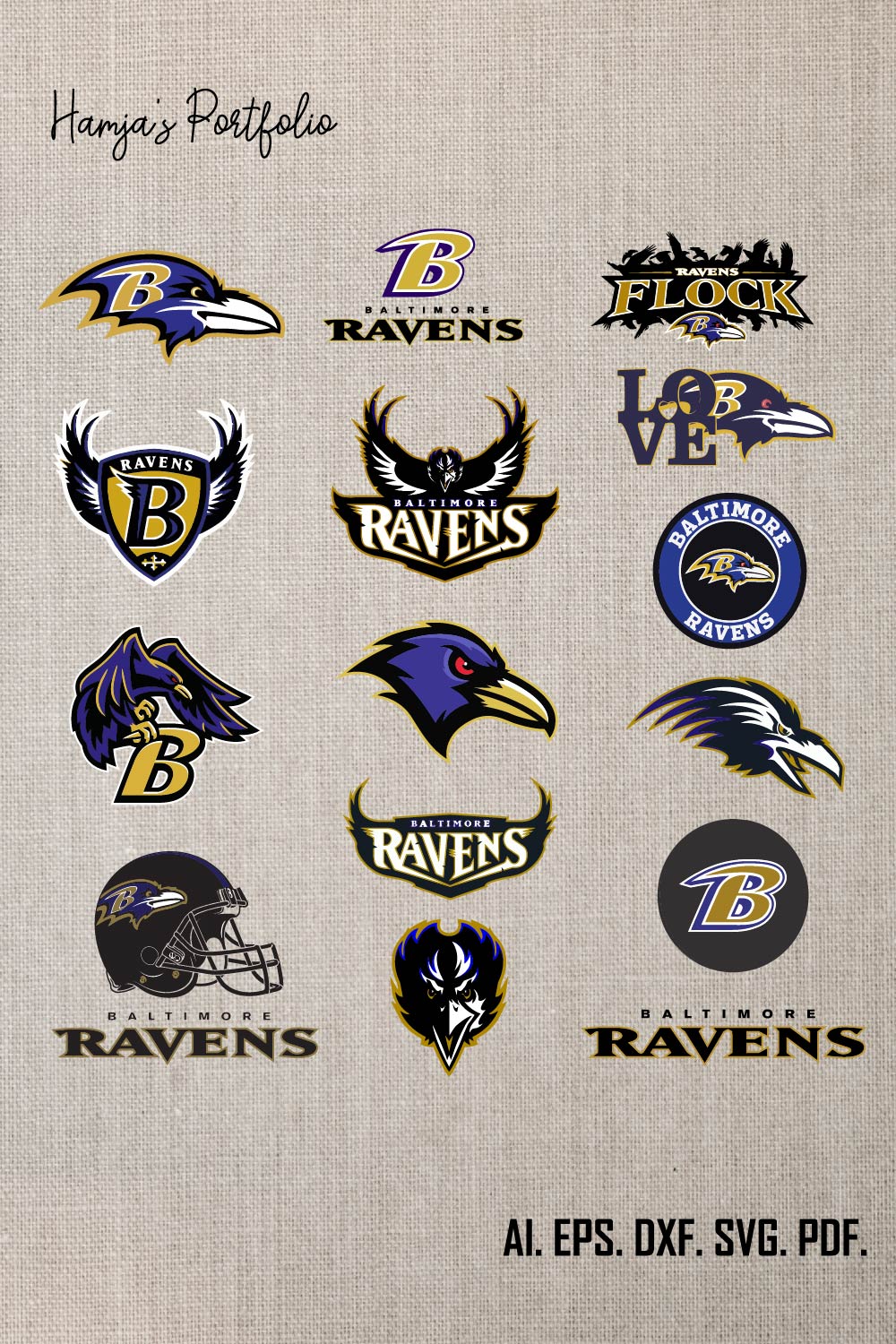 Baltimore Ravens logo, Baltimore Ravens svg, Baltimore Ravens eps, Baltimore Ravens clipart, Ravens svg, NFL svg pinterest preview image.