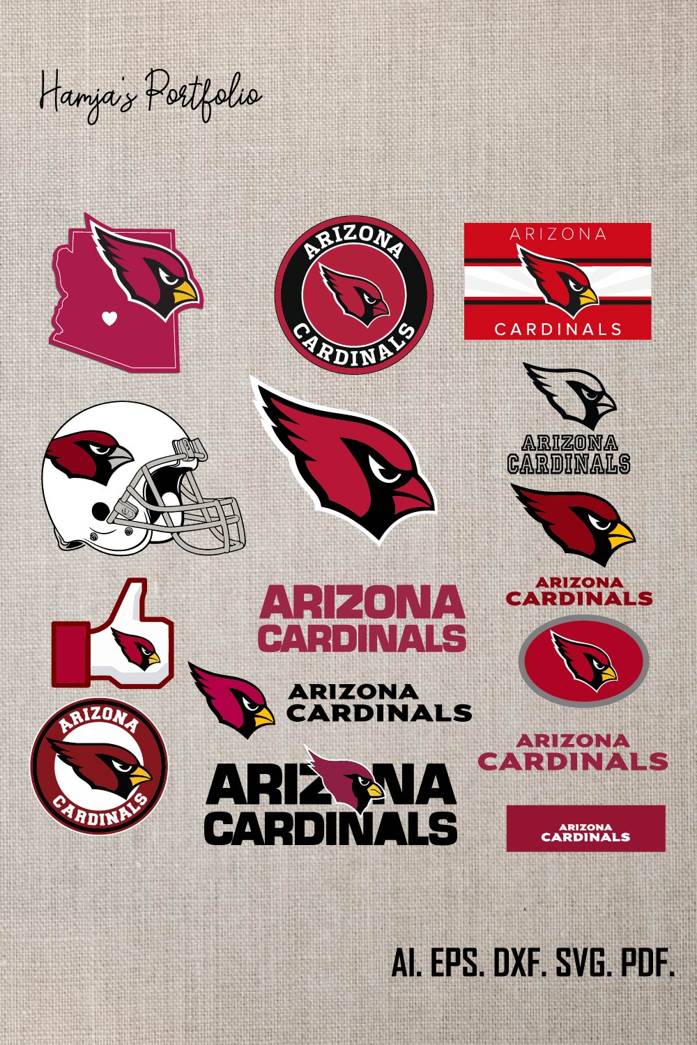Arizona Cardinals Logo Svg, Arizona Cardinals Svg, Arizona Cardinals Cricut Svg, NFL Svg, Png Dxf Eps Digital File pinterest preview image.