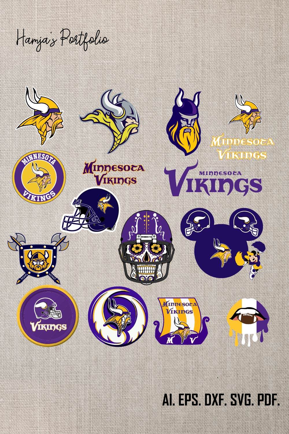 Minnesota Vikings Vector Svg Logo pinterest preview image.