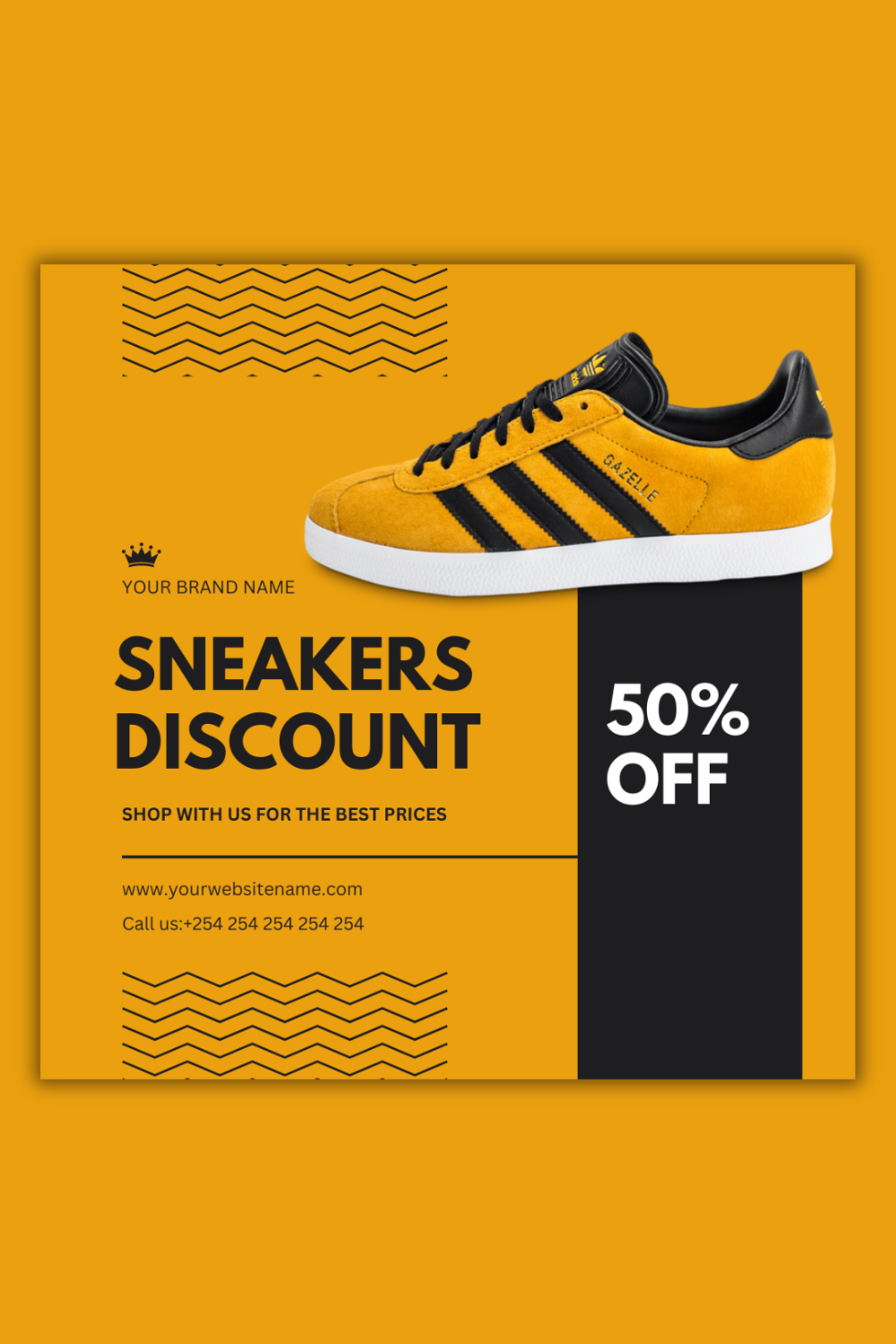 1 Instagram sized Canva Sneakers Discount Sale Design Template Bundle – $4 pinterest preview image.