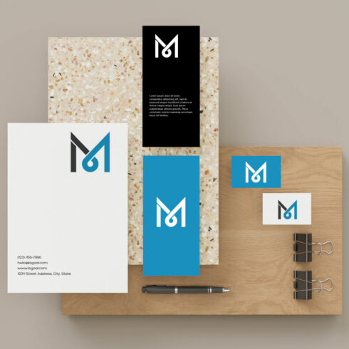 M Letter Logo Template-Brand Identity cover image.