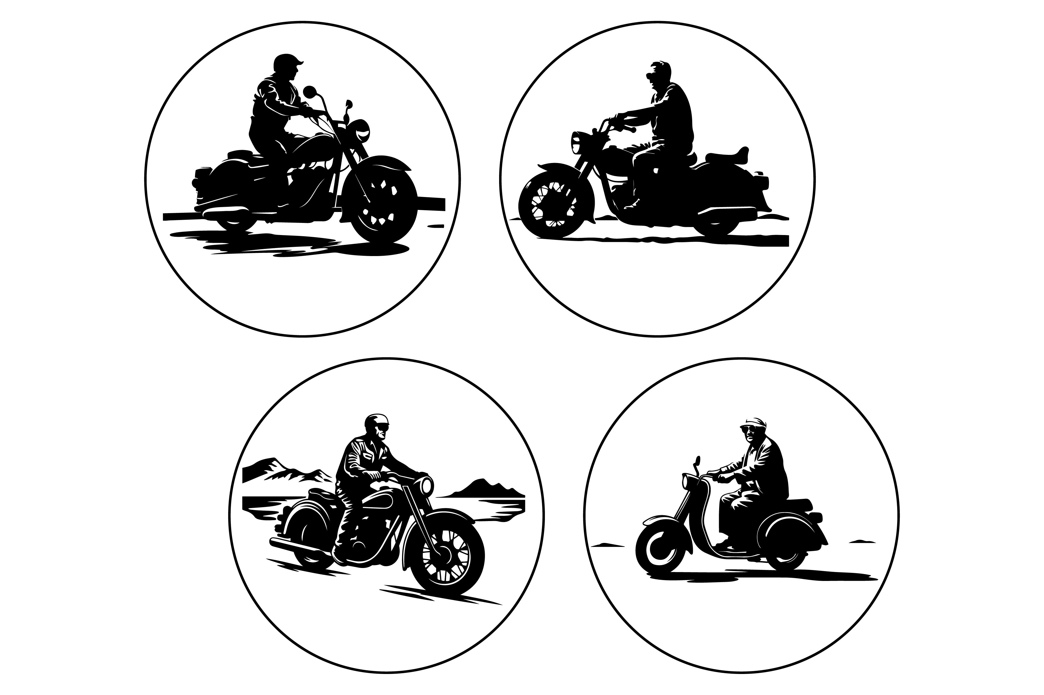 motorcycle silhouette vector graphic 1 509