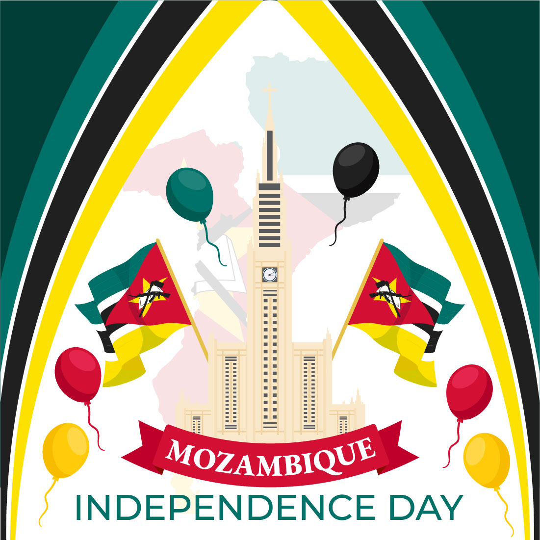 12 Mozambique Independence Day Illustration preview image.