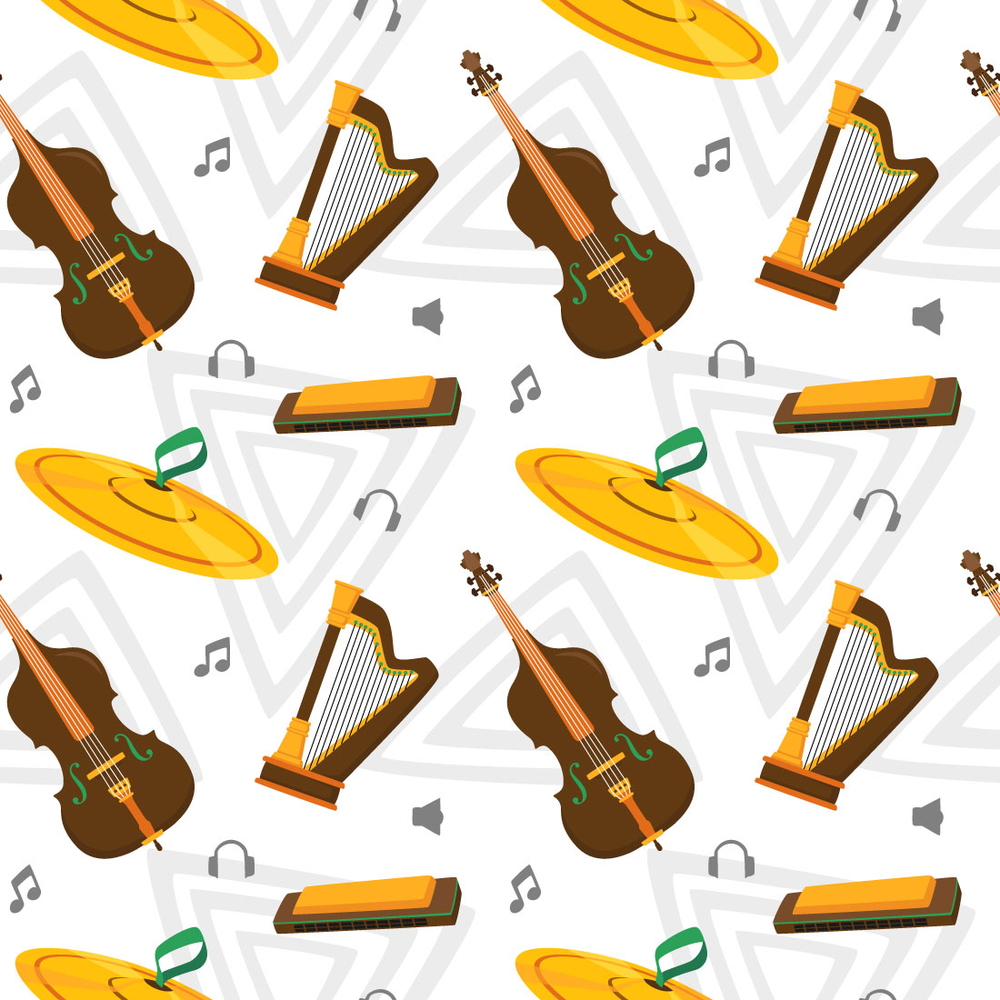 Musical Instrument Seamless Pattern cover image.