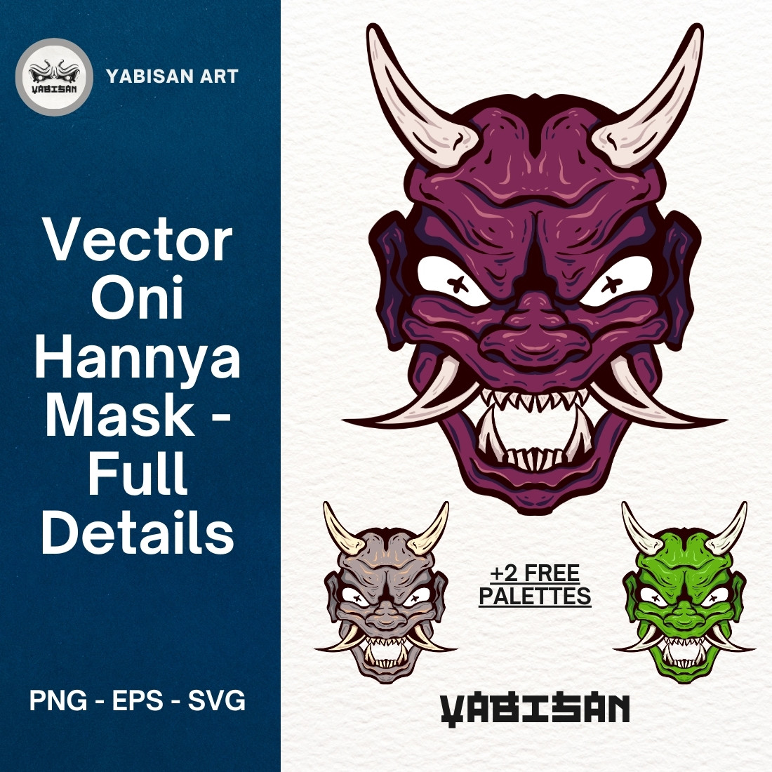 Oni Hannya Mask art 2 - Full Details preview image.