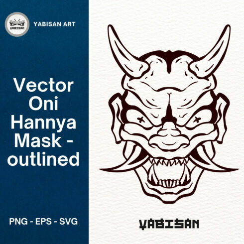 Oni Hannya Mask Art 2 – Outlined cover image.