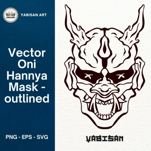 Oni Hannya Mask Art 3 – Outlined cover image.