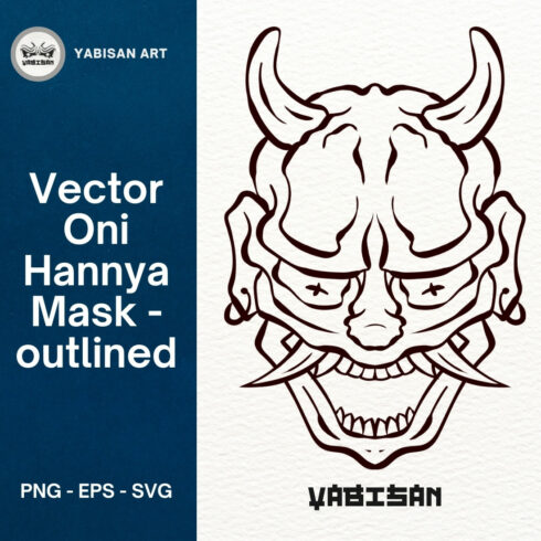 Oni Hannya Mask Art 4 – Outlined cover image.