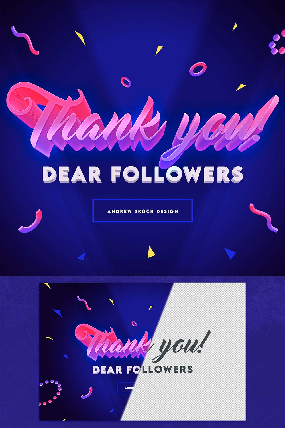 Thank You Text Effect pinterest preview image.
