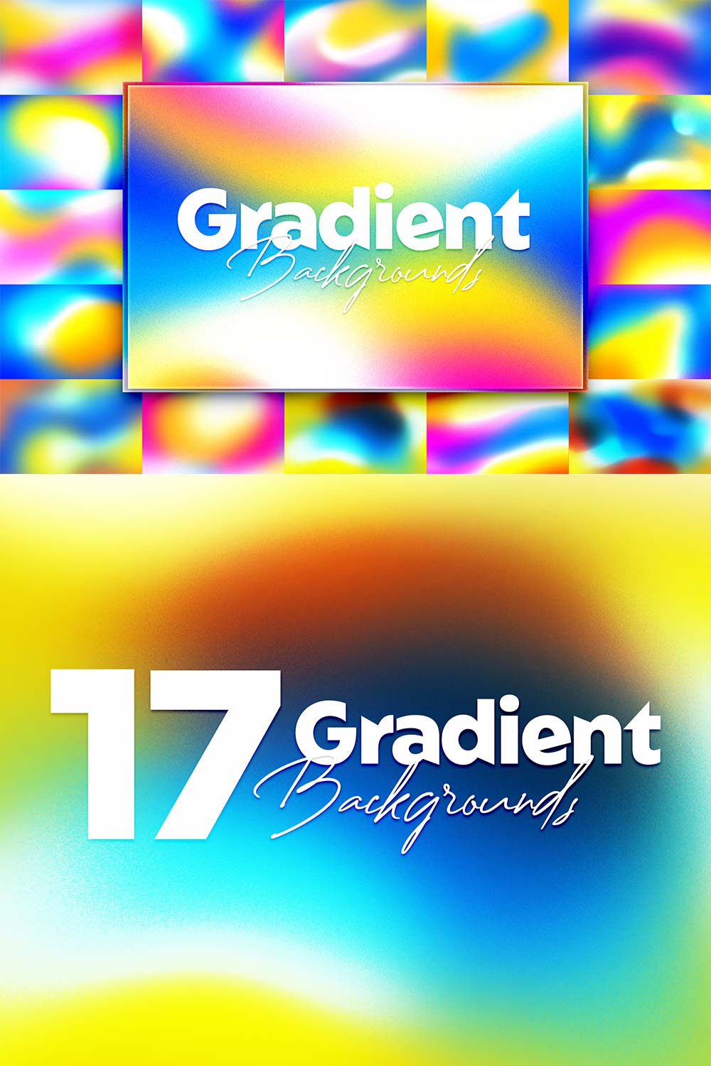 Gradient Backgrounds pinterest preview image.