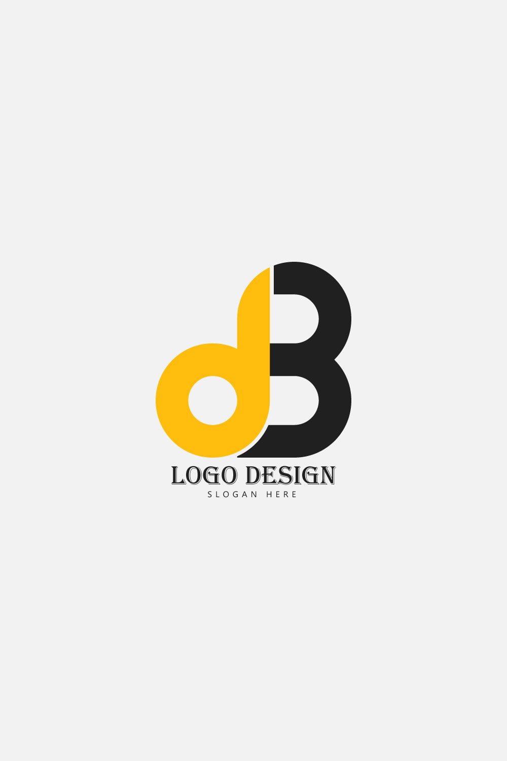 simple db letter logo or corporate business logo design pinterest preview image.
