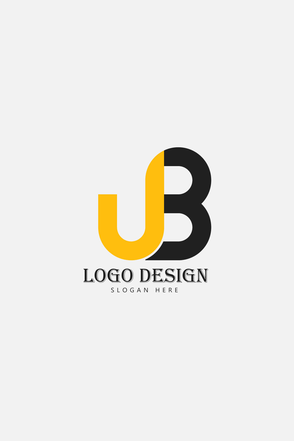 letter logo alphabet UB design vector templat pinterest preview image.