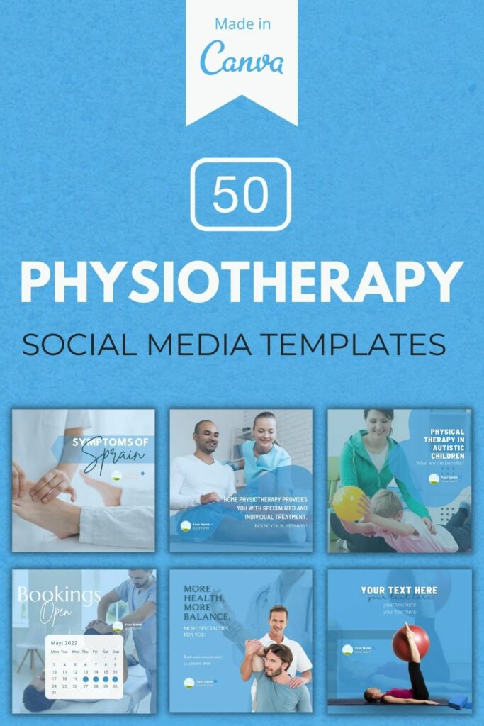 50 Premium Physiotherapy Canva Templates For Social Media - MasterBundles