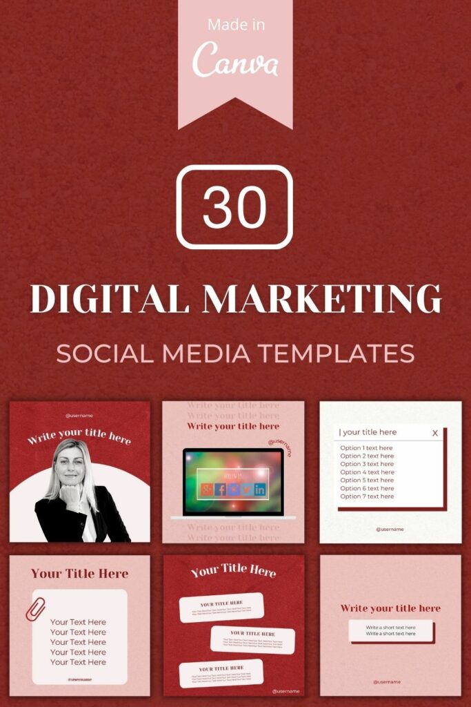 30 Premium Digital Marketing Canva Templates For Social Media ...