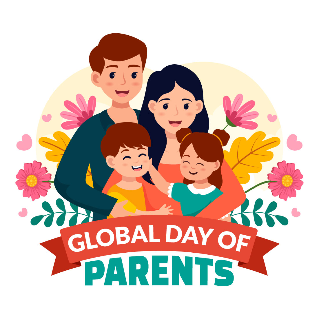 12 Global Day of Parents Illustration preview image.
