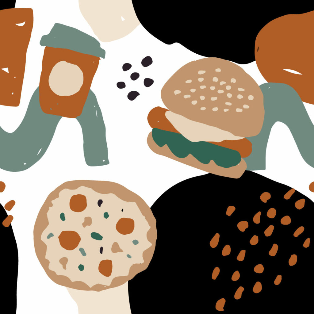 Food Abstract Backgrounds Patterns - MasterBundles