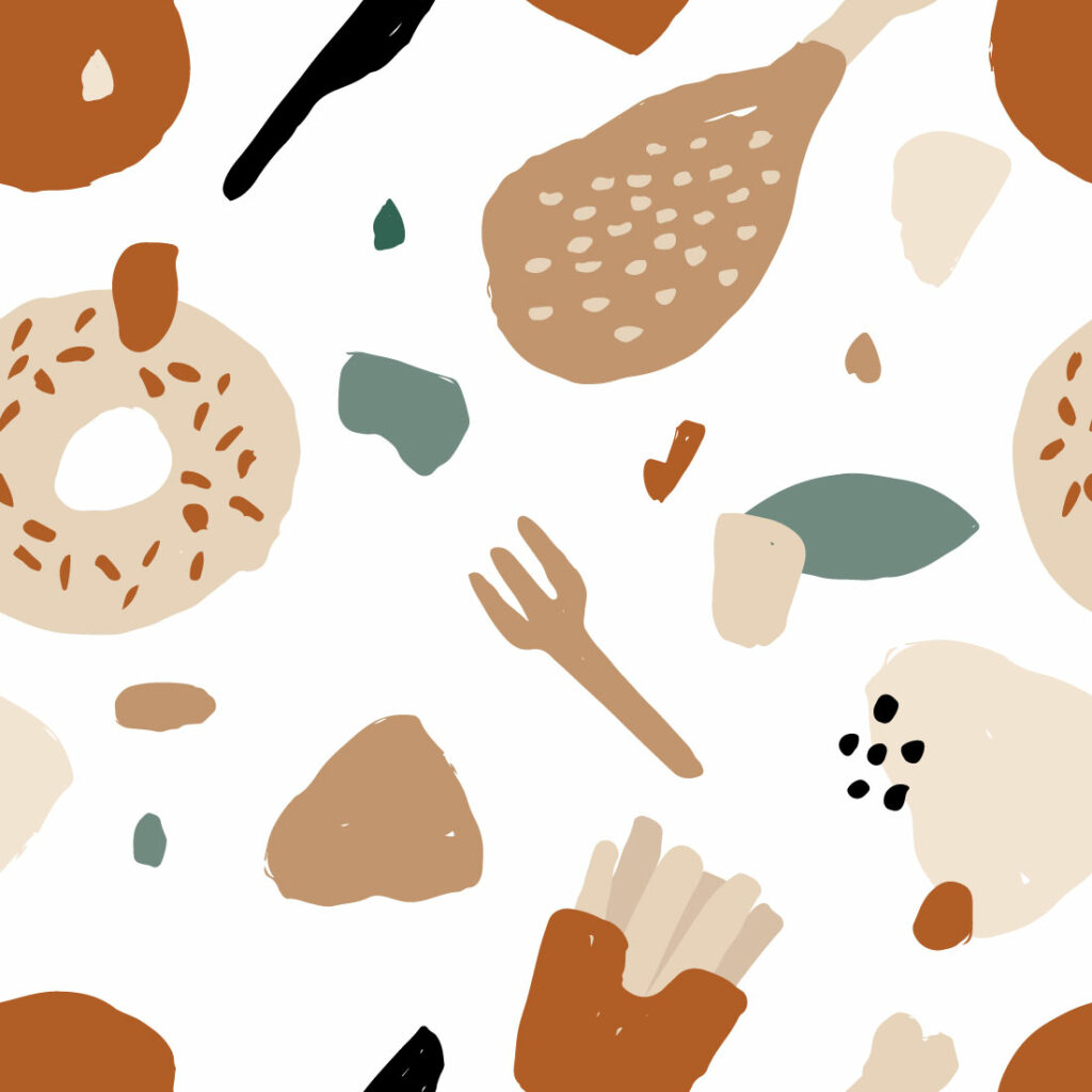 Food Abstract Backgrounds Patterns - MasterBundles