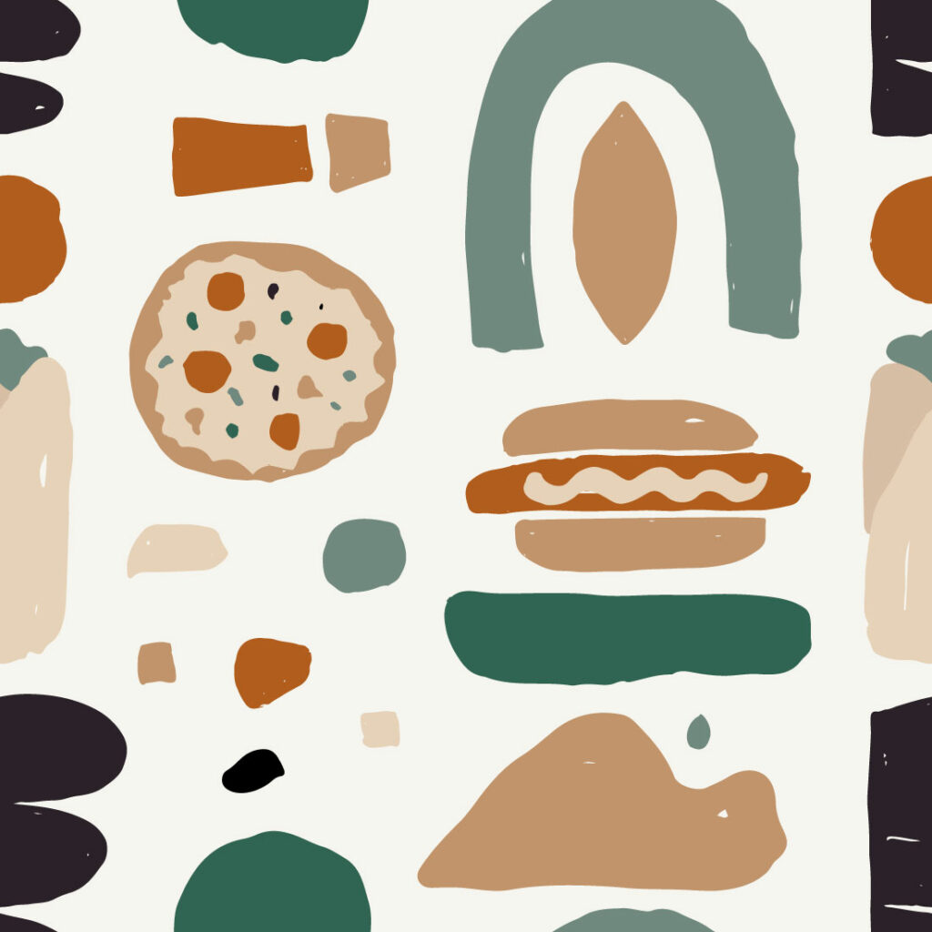 Food Abstract Backgrounds Patterns - MasterBundles
