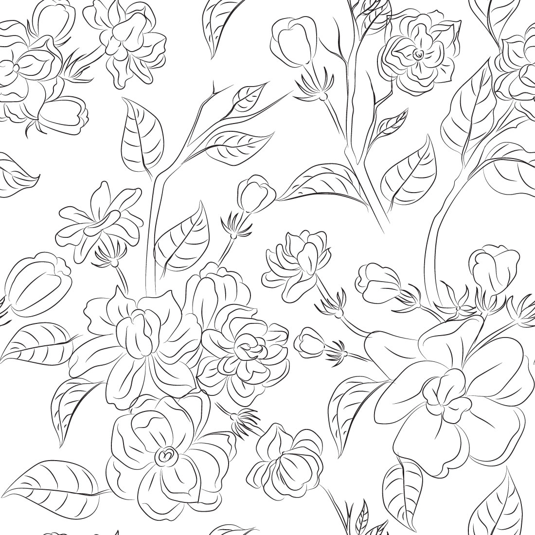 Jasmine Flower Line Art cover image.