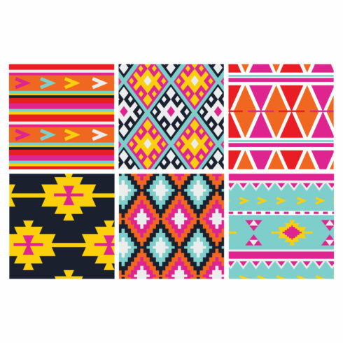 Electro Boho Seamless Vector Patterns cover image.