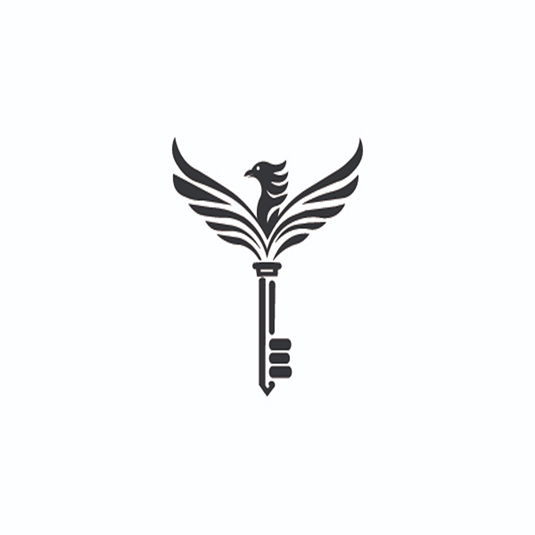Phoenix - Key Logo Design Template preview image.