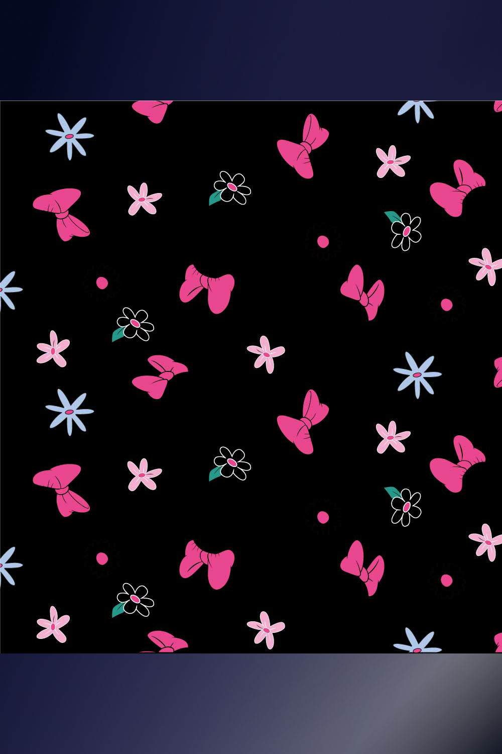 Kids floral Hand Drawn Seamless Pattern Pro Vector pinterest preview image.