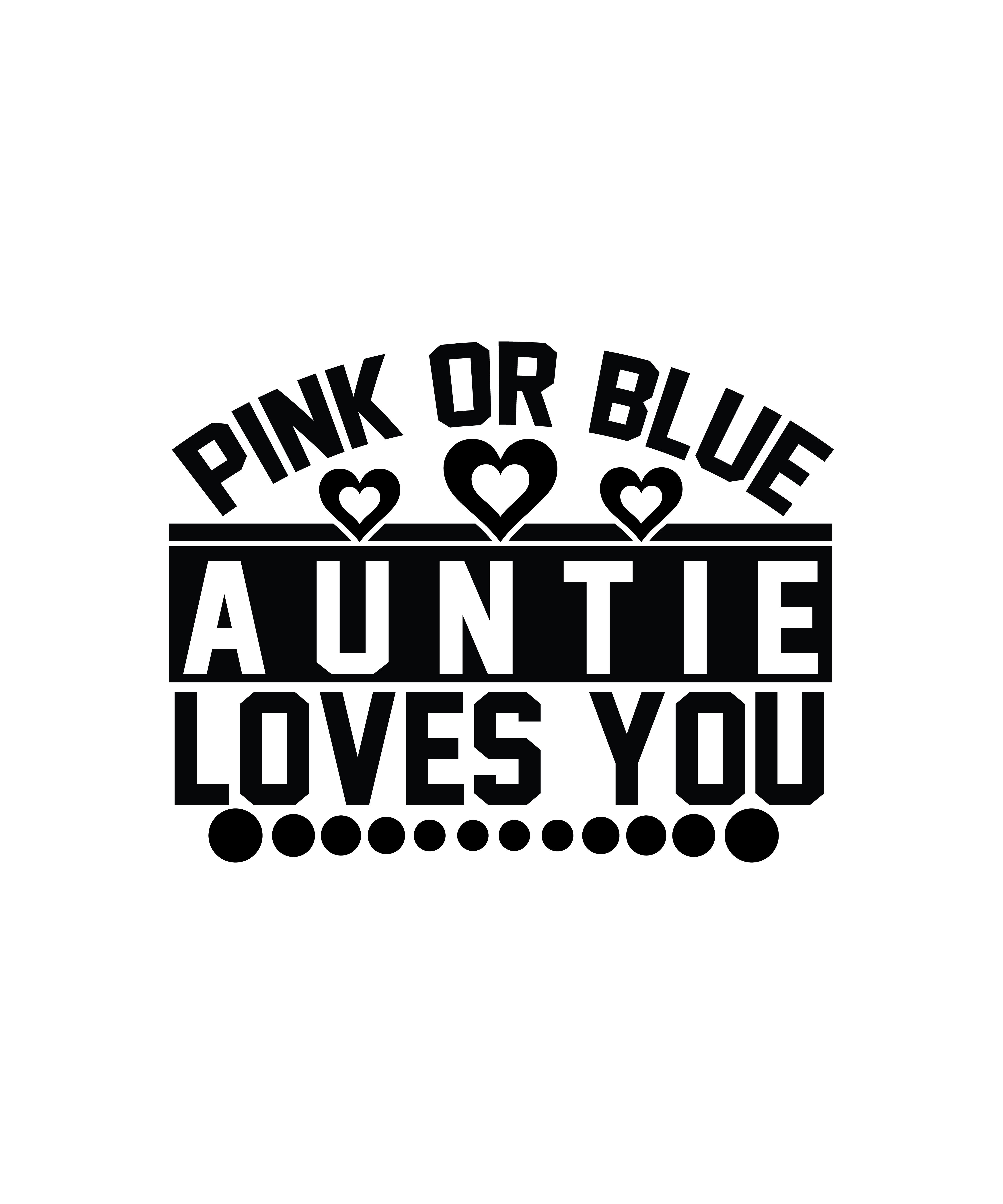 pink or blue auntie loves you 01 465