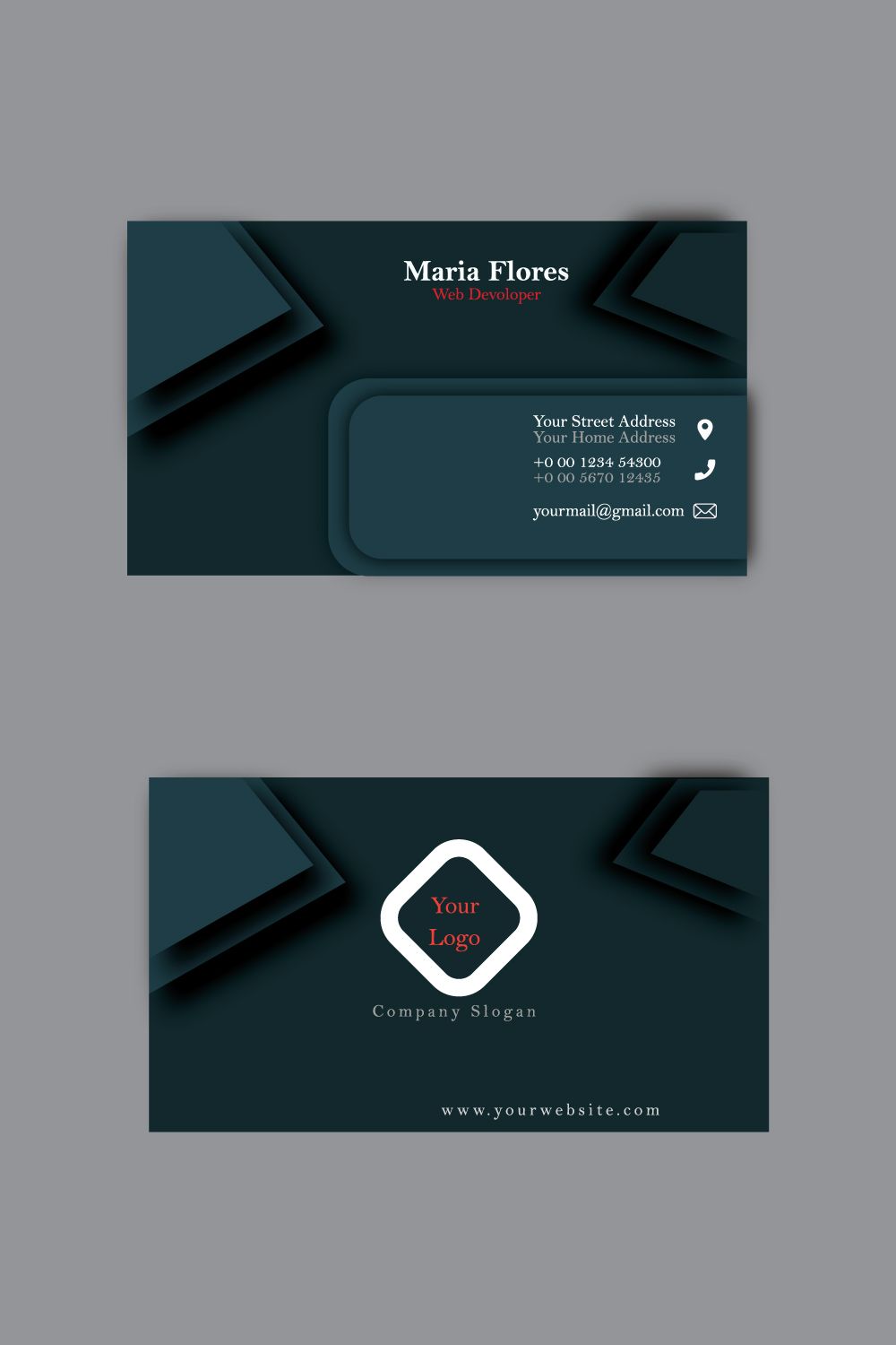 Simple Business Card pinterest preview image.