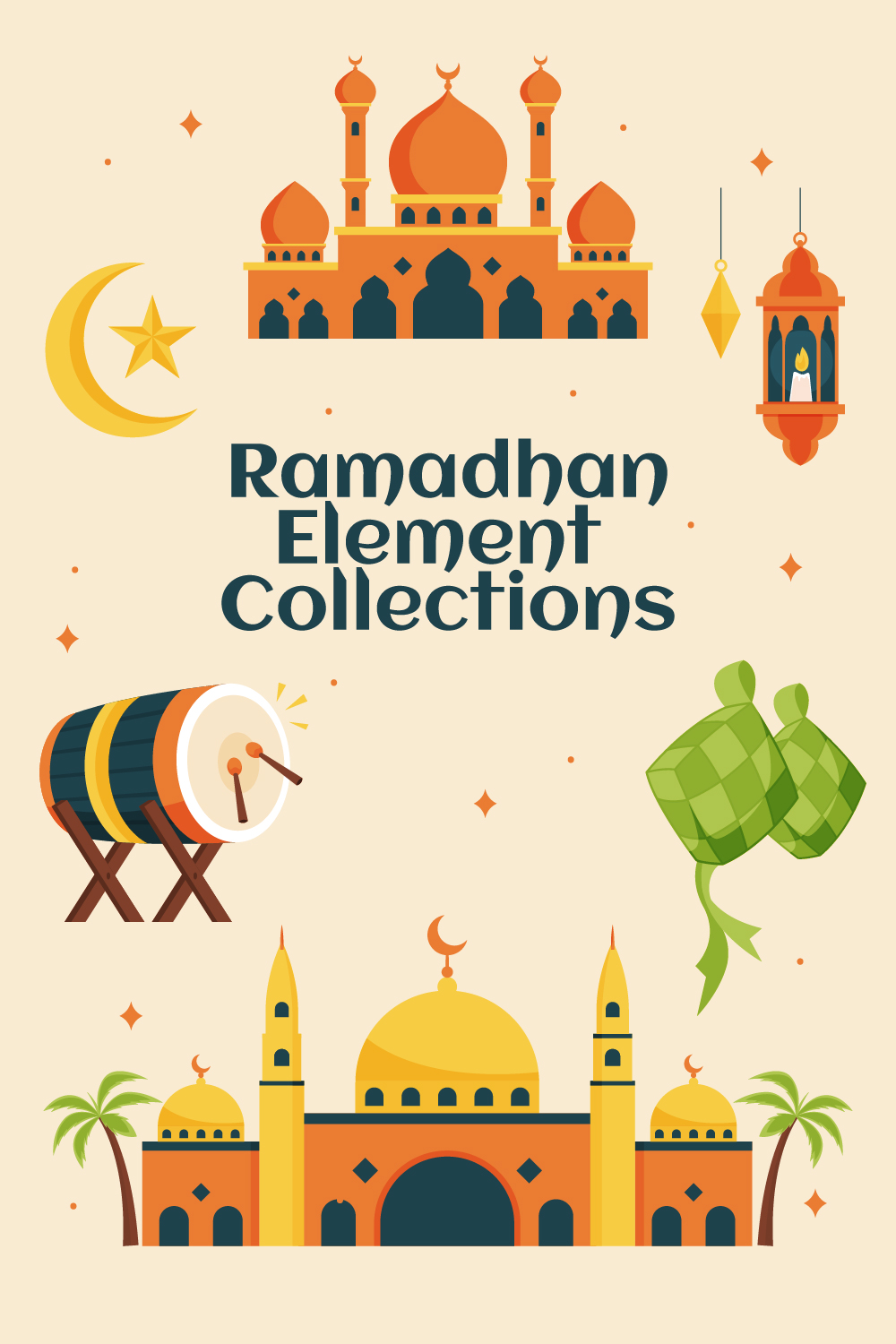 Ramadhan Element Collections - Only $10 pinterest preview image.