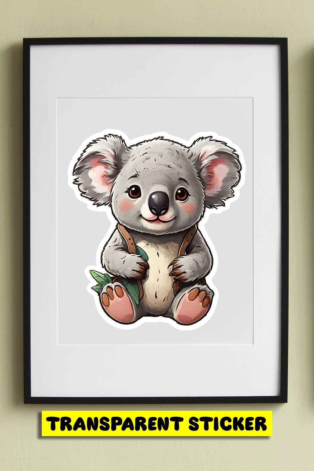 Cute Koala Illustrational (1) Sticker pinterest preview image.