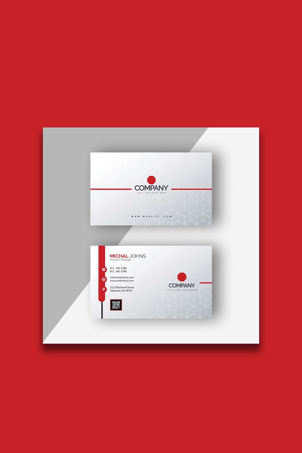 Modern business card templates pinterest preview image.