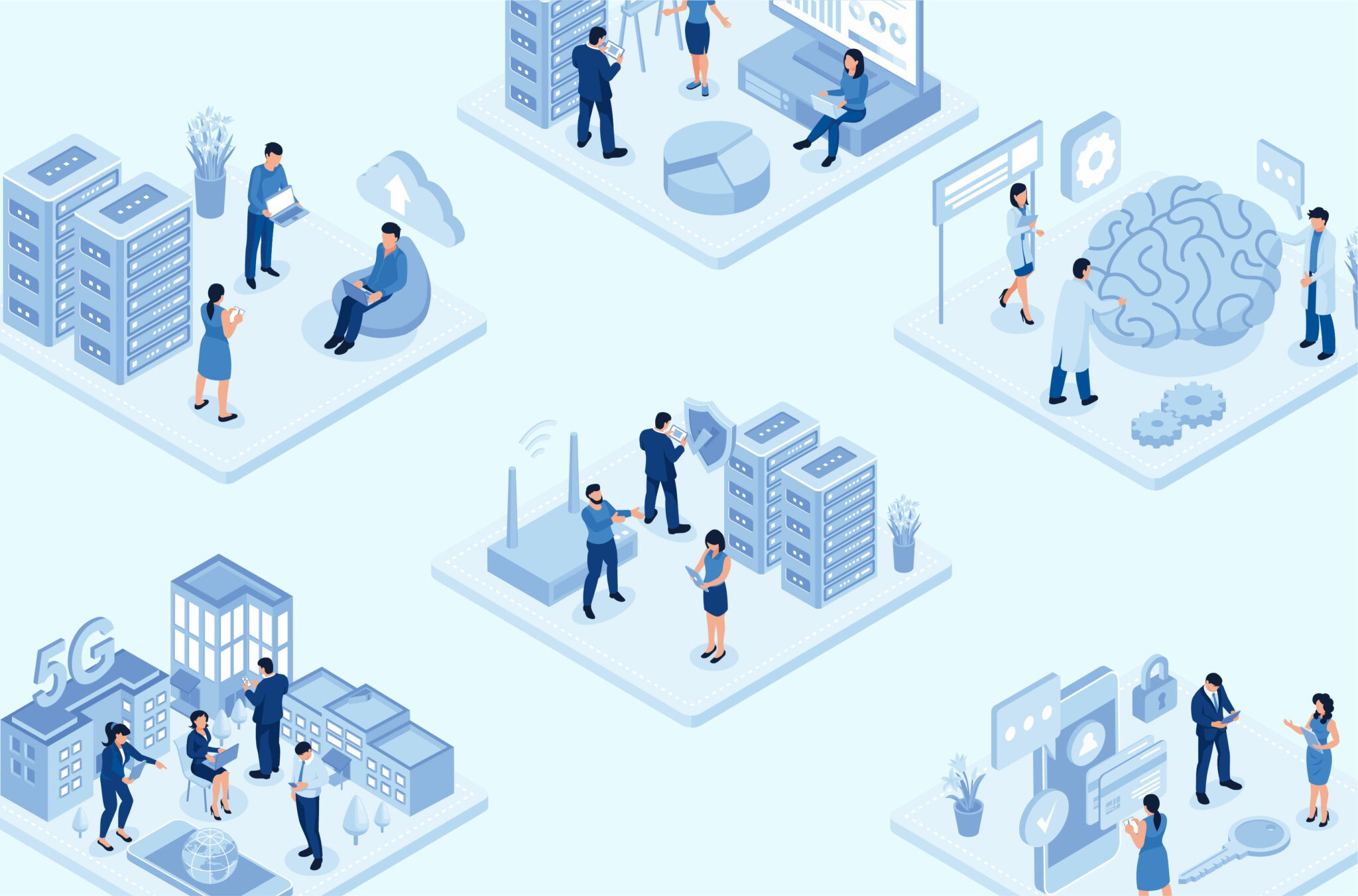 Illustration Design Related to Data Storage & Software Development ...