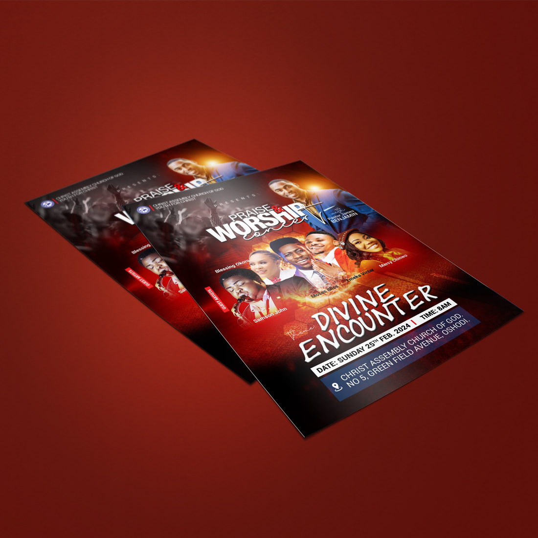 CHURCH FLYER TEMPLATE DESIGN (PSD) preview image.