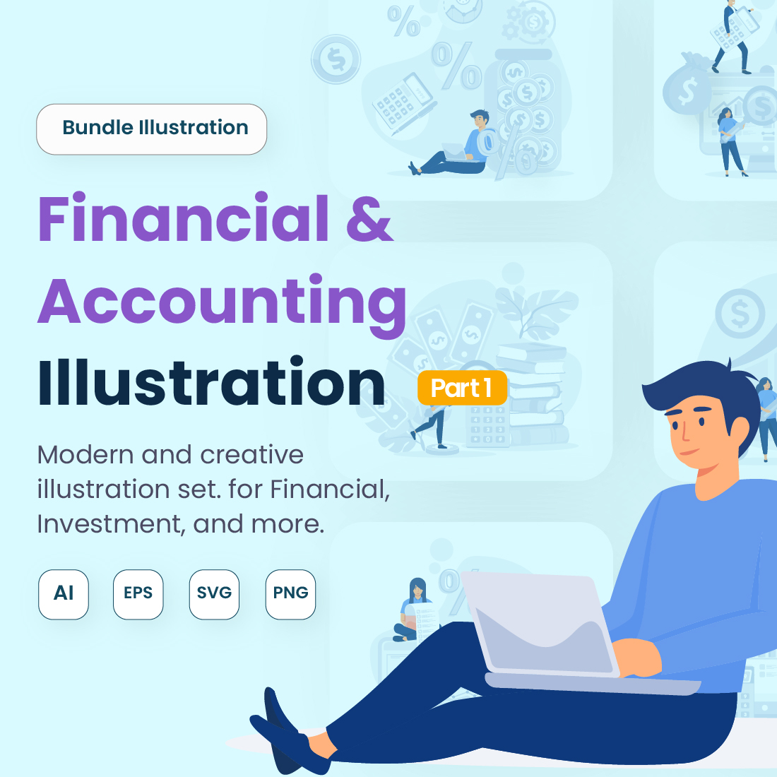 Financial Accounting Web UI Illustration cover image.
