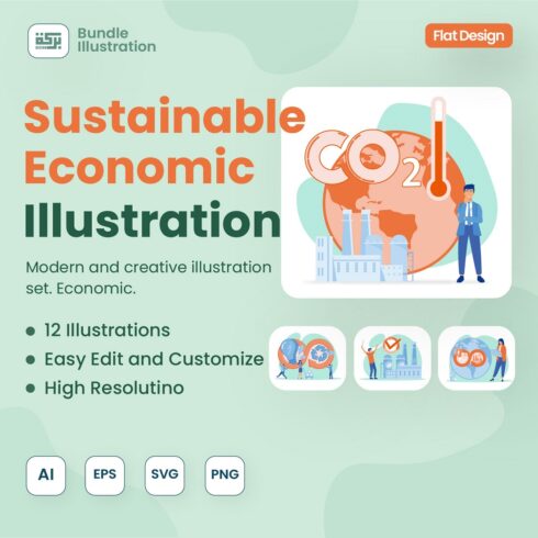 Sustainable Economic Development Illustration Design cover image.