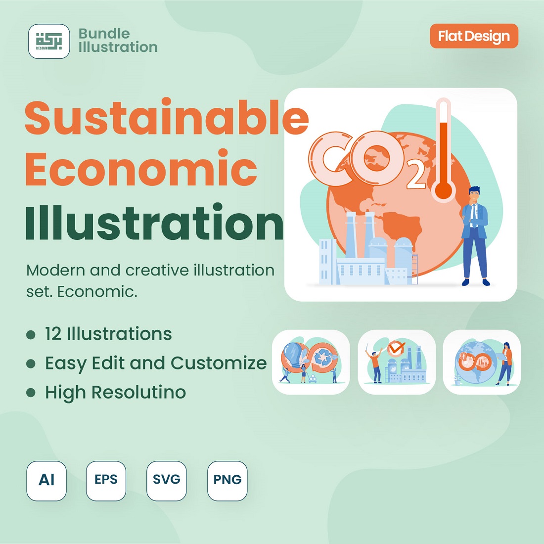 Sustainable Economic Development Illustration Design cover image.