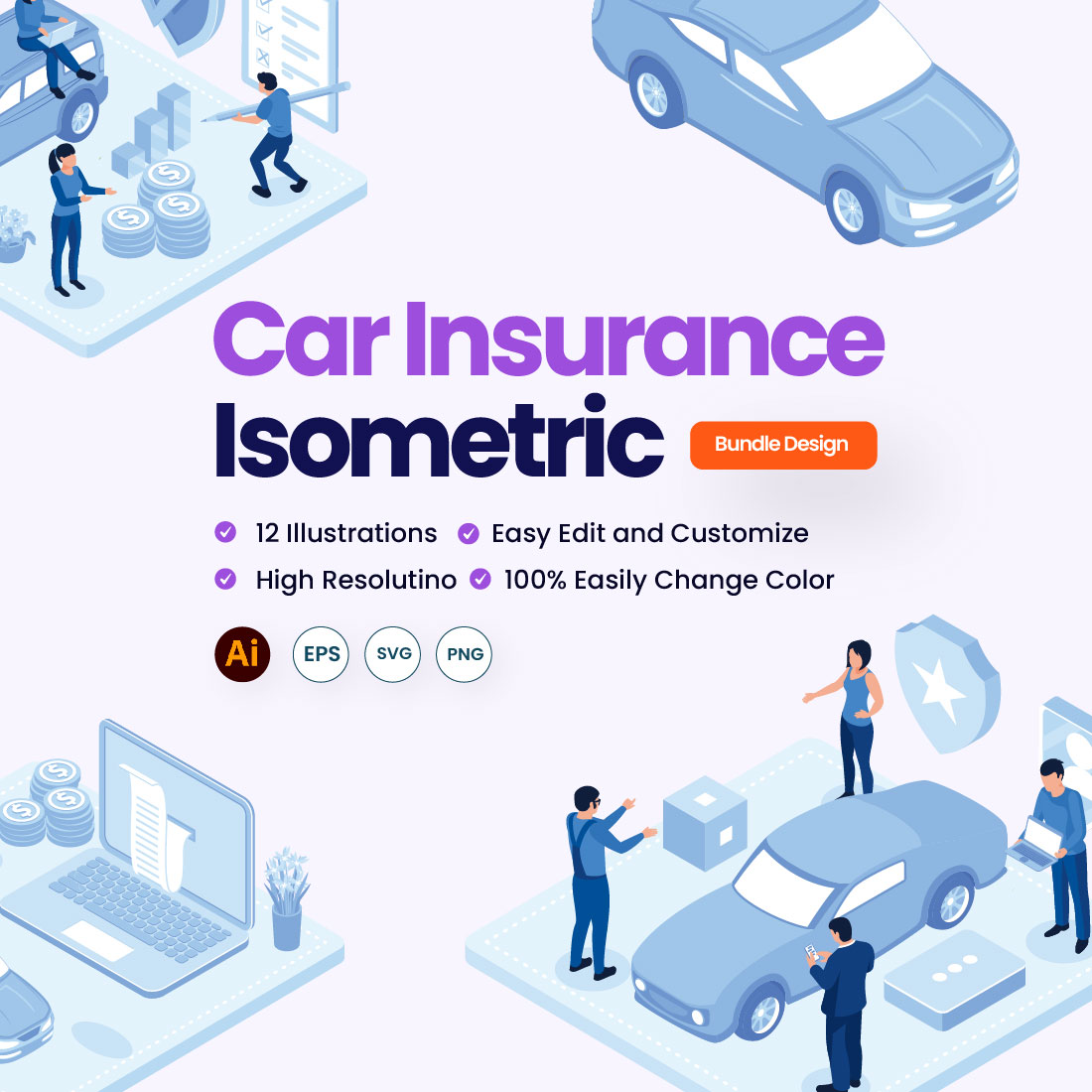 Illustration Design Related to Car Insurance cover image.