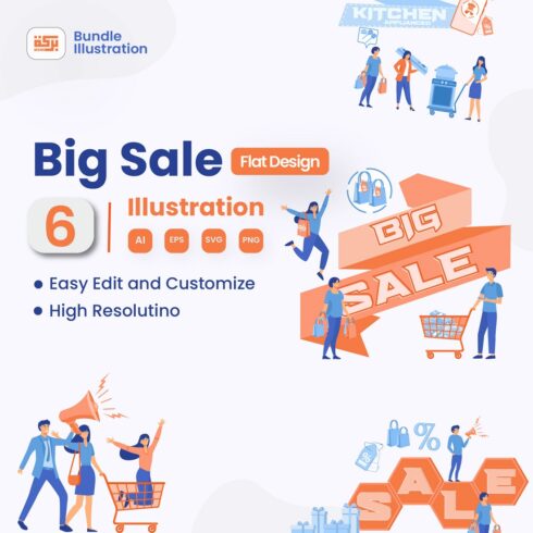 BigSale Promotion Store Illustration Design cover image.
