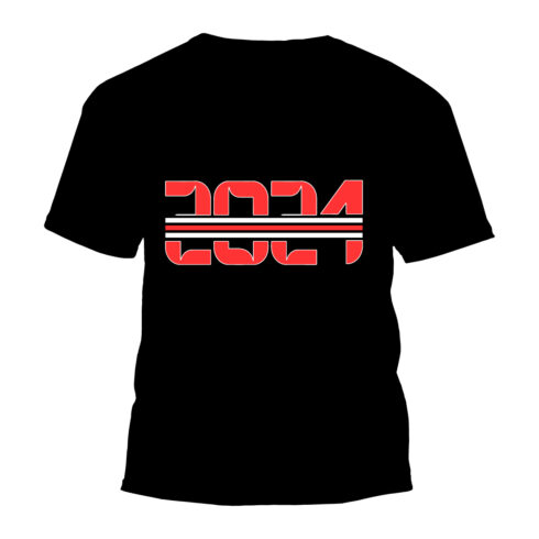 2024 typography t shirt design cover image.