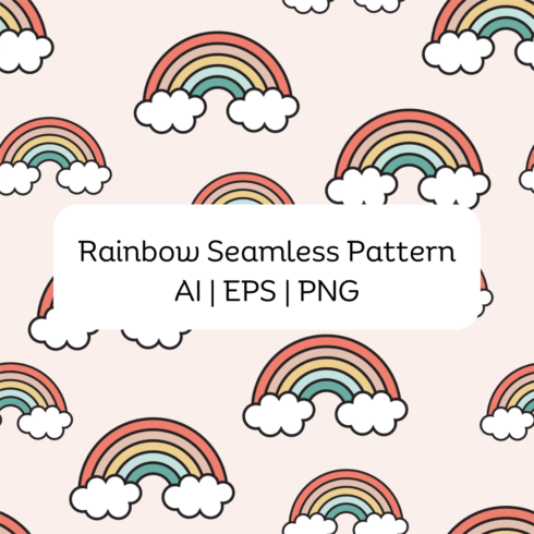 Rainbow Seamless Pattern Design cover image.
