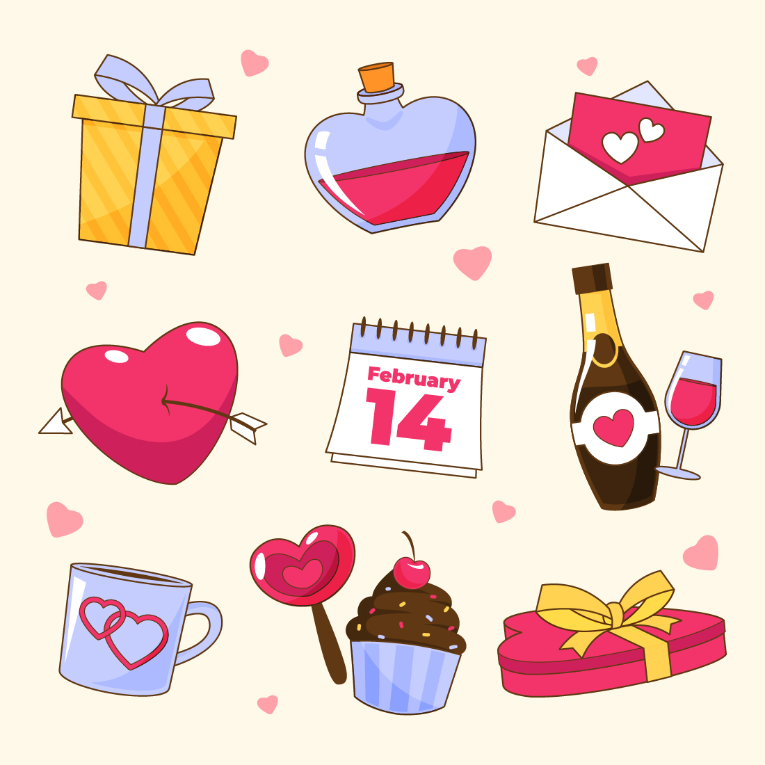 Valentine’s Day Element Collections - Only $10 preview image.