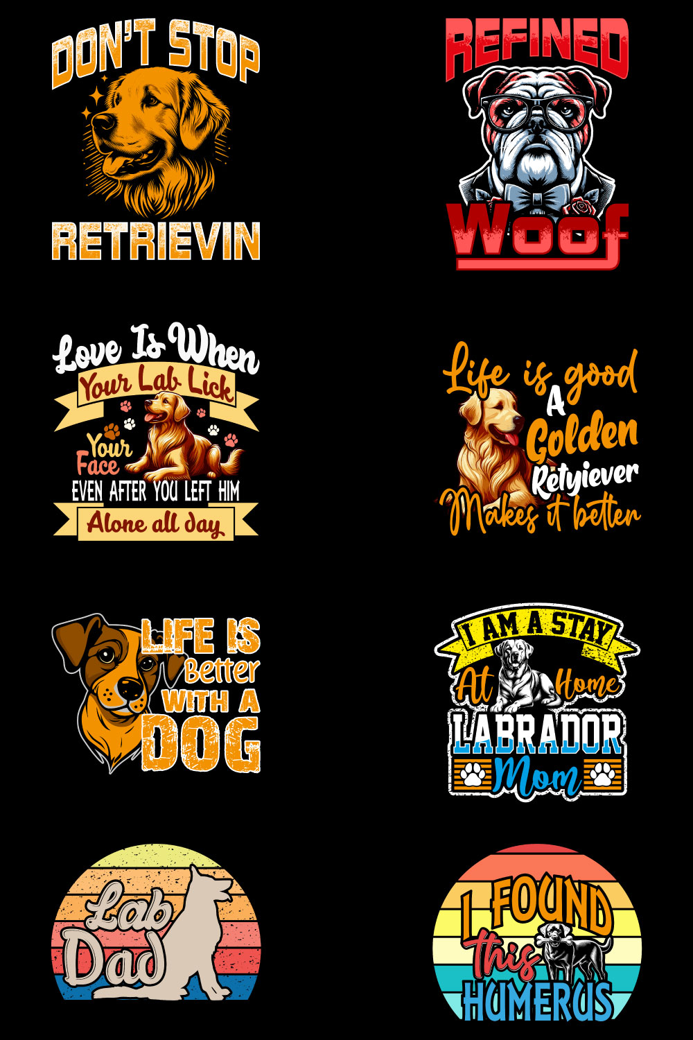 Dag typography and graphics t-shirt design pinterest preview image.