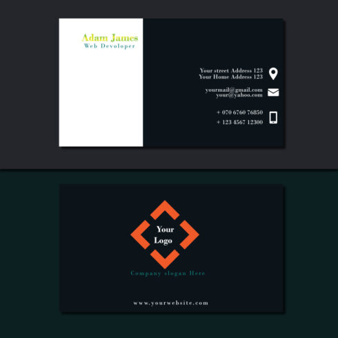 Simple and Unique Business Card cover image.