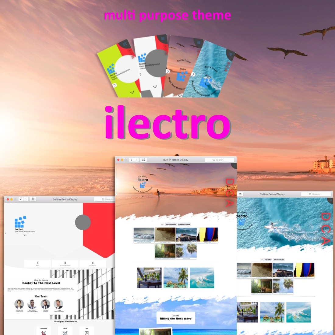 ilectro Multipurpose WordPress Theme preview image.
