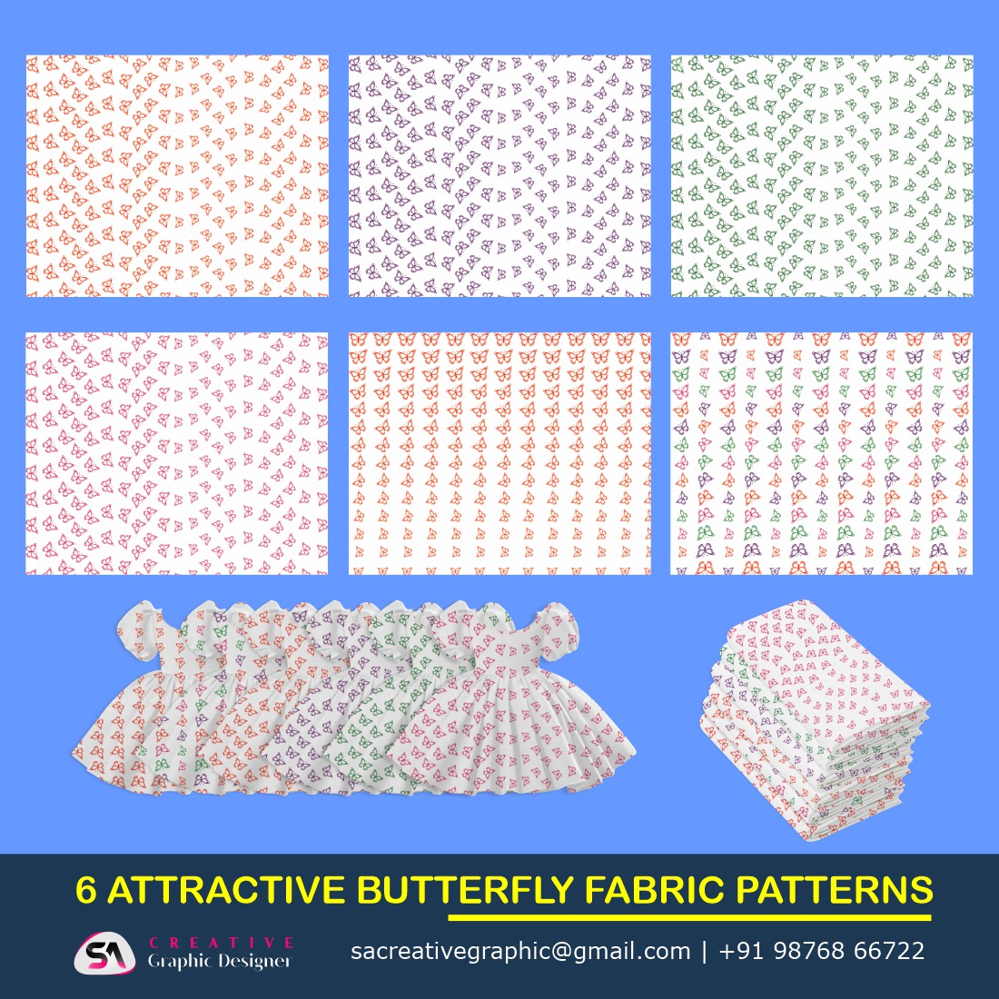 6 Elegant Butterfly Fabric Pattern Collections preview image.