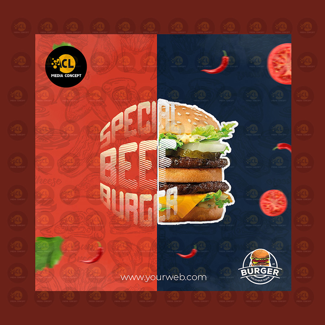 Burger Creative ad preview image.