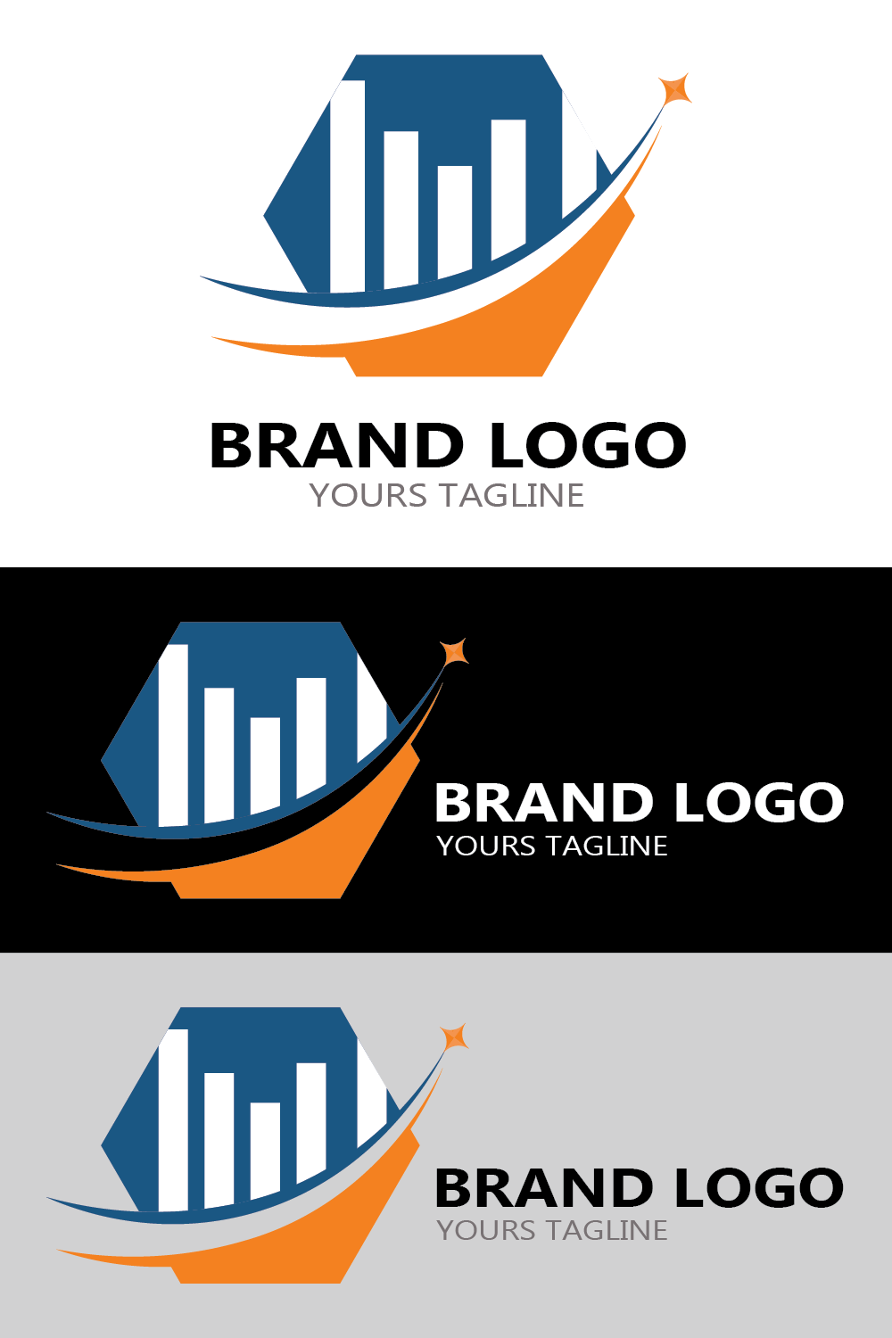 new and unique brand logo design || professional star and success logo design template for your company, brand and businesses pinterest preview image.