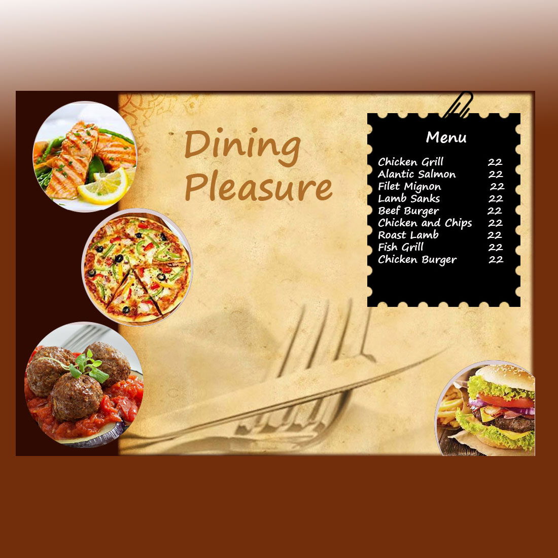 one restaurant template cover image.
